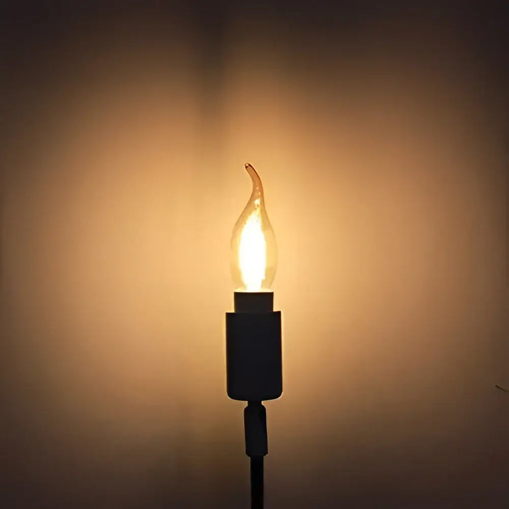 Warm glowing amber glass dimmable led filament bulb with black base for dining room decorbites dimmable led pack