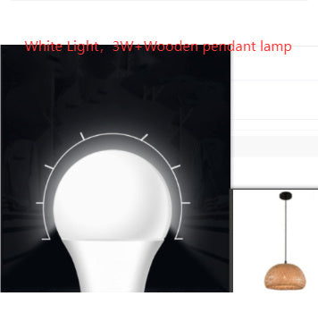 3w white light wooden pendant lamp with a modern design.