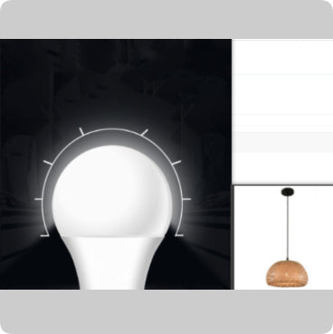 White led light bulb with frosted glass and black base, designed for energy efficiency.