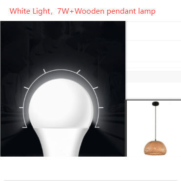 7w white light wooden pendant lamp with a sleek, modern design.