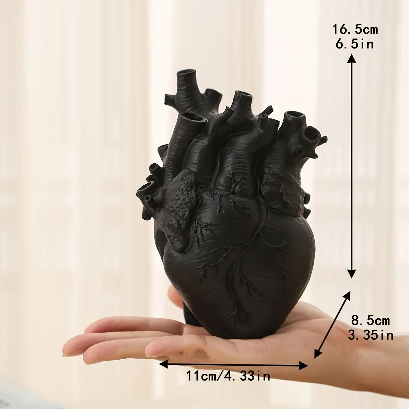 Anatomical Heart Resin Vase - Glam Decor