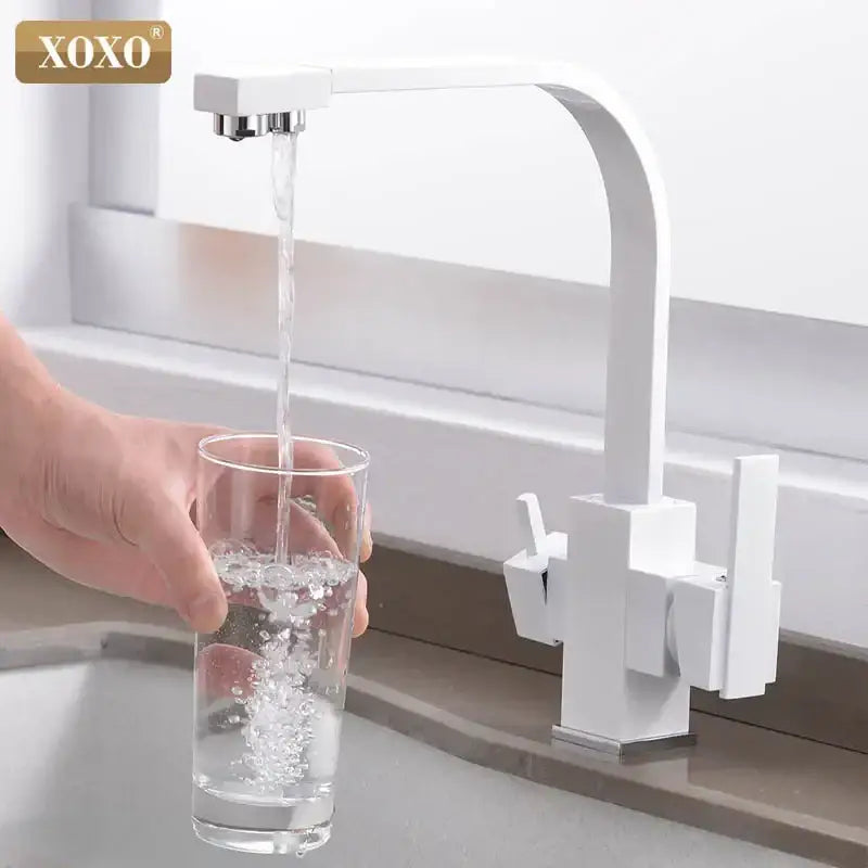 White modern single hole kitchen drinking water faucet with chrome accents and sleek curved spout for decorbites black single hole design