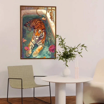 Animal Canvas Art - Tiger Zebra Cat
