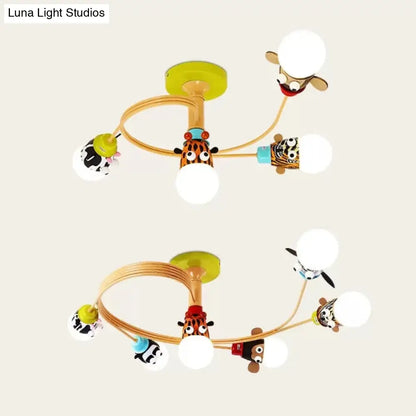 DecorBites™ DecorBites™ Animal-Inspired Twist Arm LED Ceiling Lamp for Modern Offices