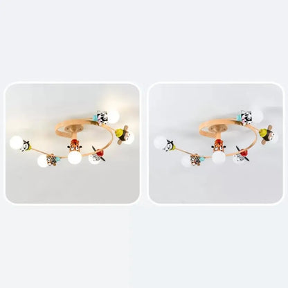 DecorBites™ DecorBites™ Animal-Inspired Twist Arm LED Ceiling Lamp for Modern Offices