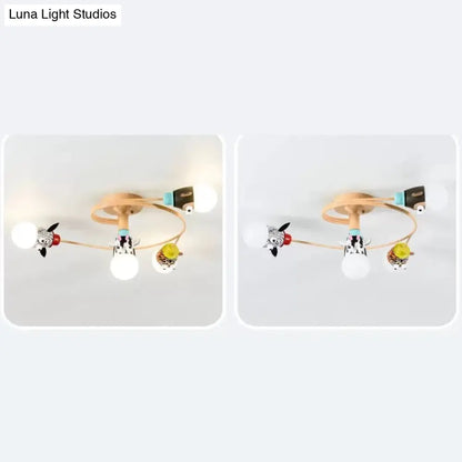 DecorBites™ DecorBites™ Animal-Inspired Twist Arm LED Ceiling Lamp for Modern Offices