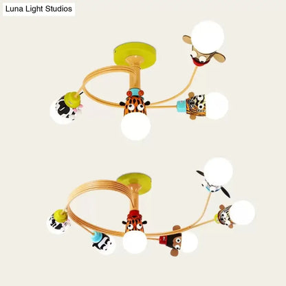 DecorBites™ DecorBites™ Animal-Inspired Twist Arm LED Ceiling Lamp for Modern Offices