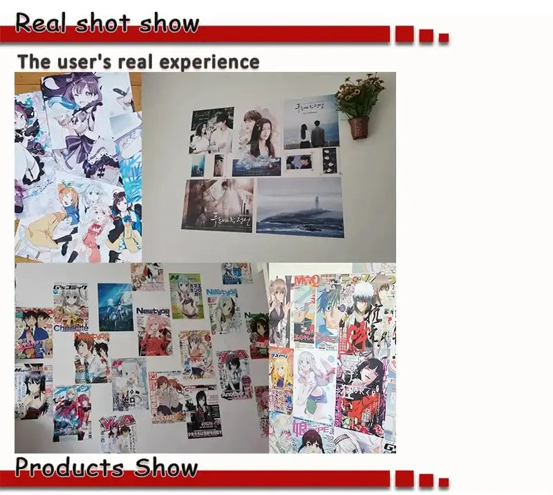 A collection of colorful anime and manga animal print rainbow movie posters by decorbites for vibrant wall decor