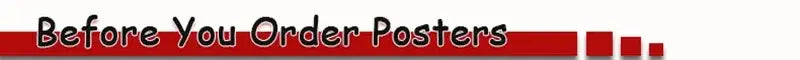 Red banner with black text before you order posters featured in decorbites™ animal print rainbow movie posters for wall decor