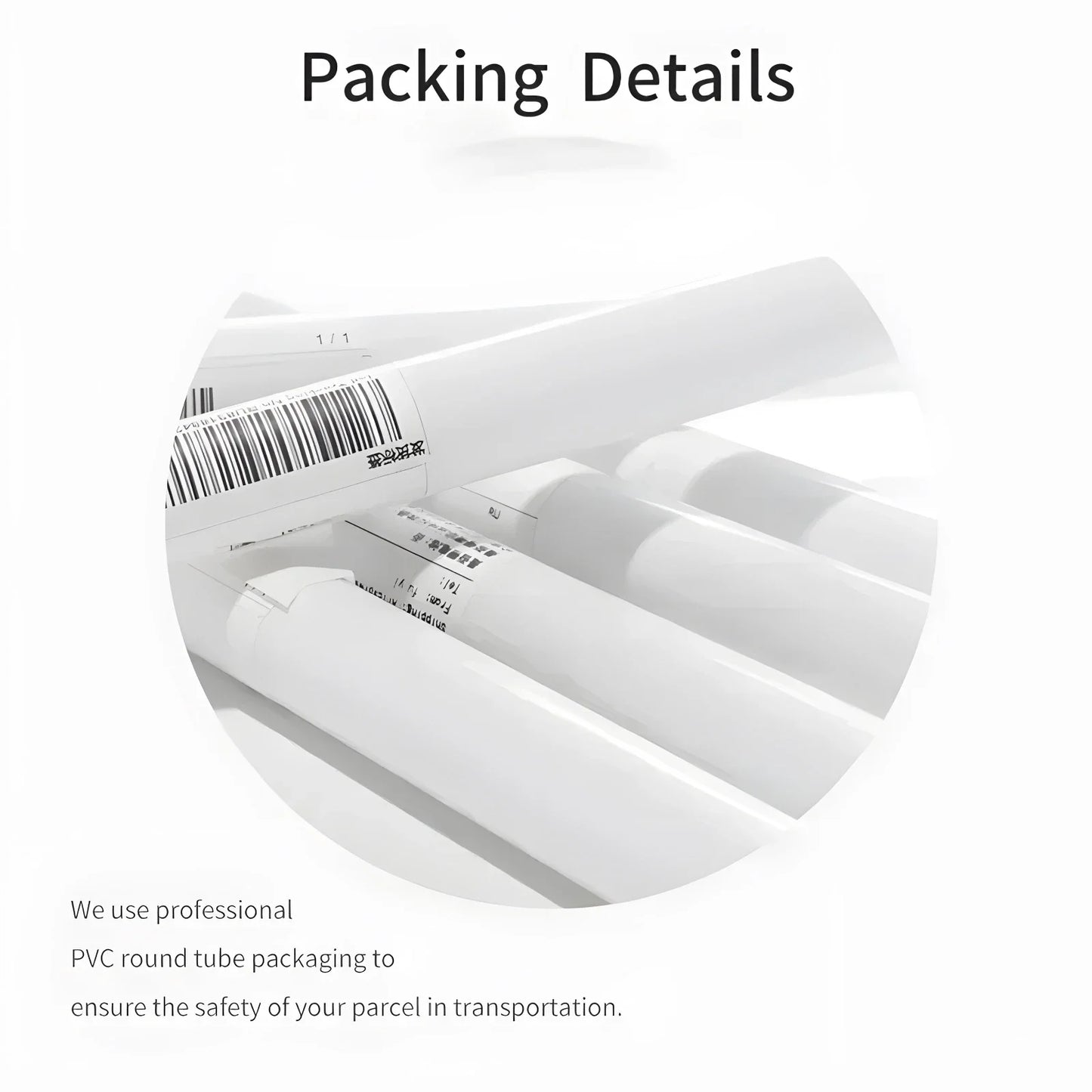 White pvc round tubes with barcode labels for packaging anime cartoon hetalia axis powers poster canvas gift
