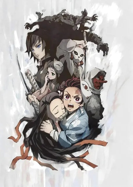 ’Anime Demon Slayer Character Posters Canvas Wall Art’ - 7 / 21x30cm No Frame - Posters
