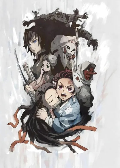 ’Anime Demon Slayer Character Posters Canvas Wall Art’ - 7 / 21x30cm No Frame - Posters