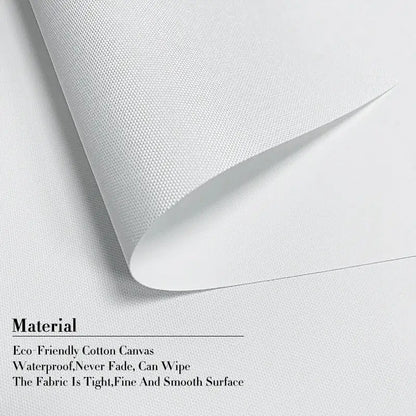 White eco-friendly cotton canvas with a fine smooth texture for DecorBites™ anime poster collection home decor