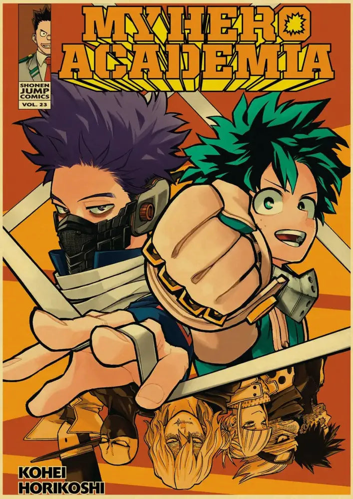 My hero academia vol anime poster from decorbites™ anime poster collection featuring chainsaw man and attack on titan designs