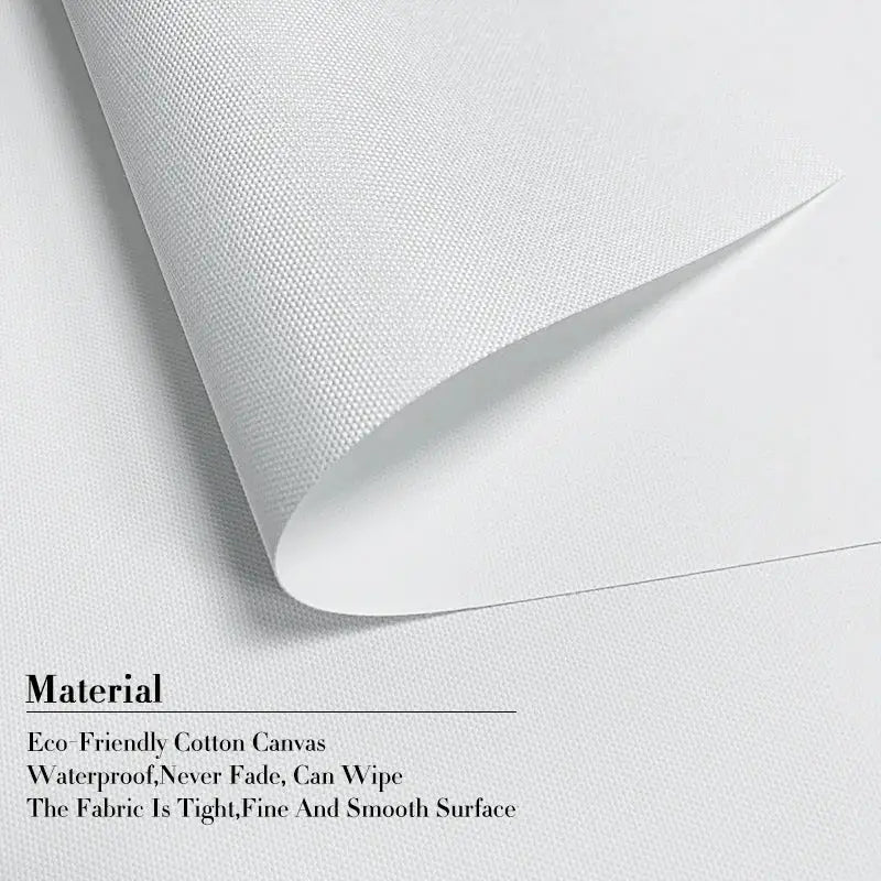 White eco-friendly cotton canvas with a tight smooth texture in decorbites™ anime poster collection posters