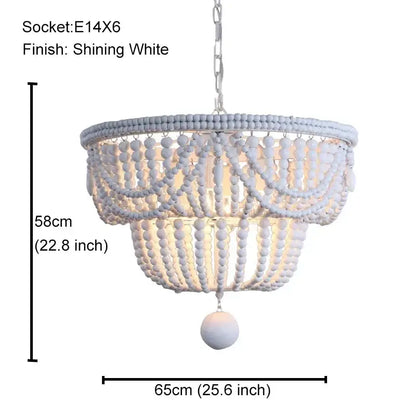 Antique black wood beaded pendant chandelier with shining white beads tiered design and hanging spherical accent for decorbites black wood decor