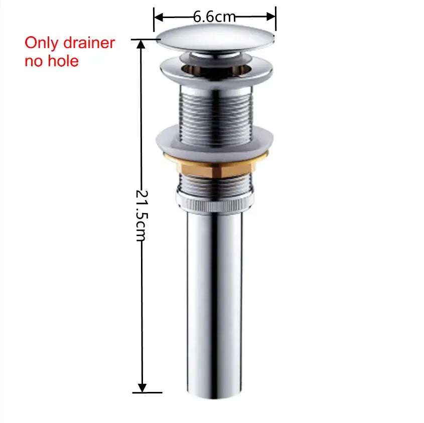 Chrome-finished brass air isolation drain pipe with sleek cylindrical body and threaded decorbites brass air connection