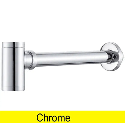Chrome-finished bathroom drain pipe with sleek modern design for decorbites brass air isolation threaded connection