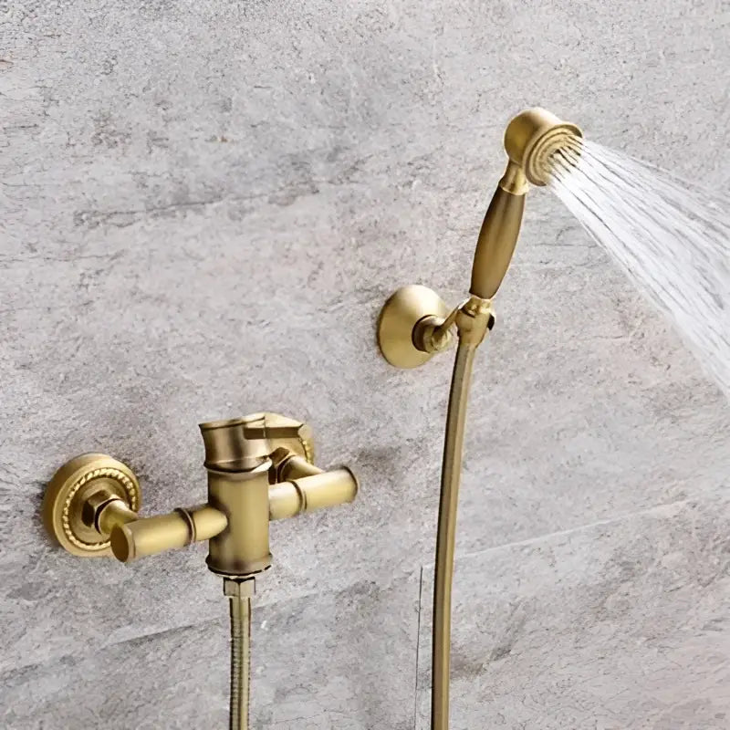 Antique brass bathtub shower set with ceramic handles decorbites brass bathtub shower faucet and matching spray head