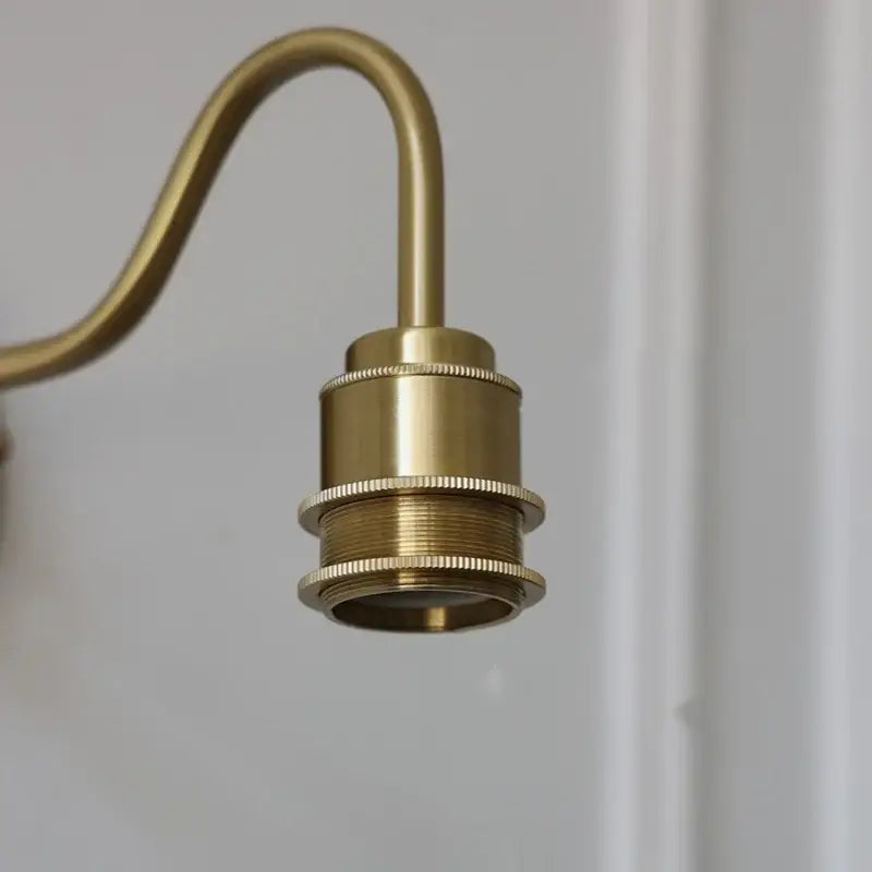 Antique brass blue flower glass led wall sconce with brass finish curved arm and threaded lamp holder for decorbites blue flower decor