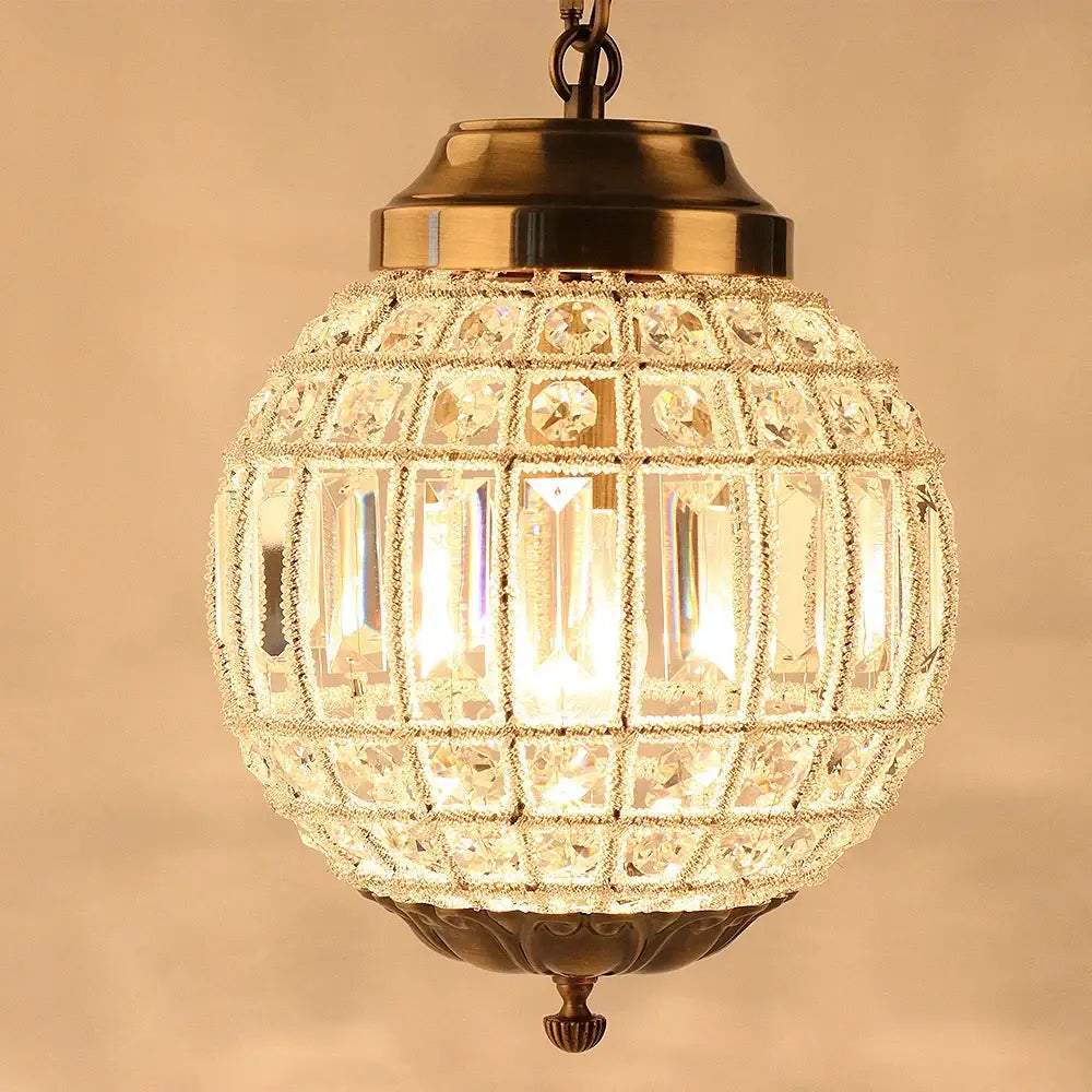 Antique brass crystal empire ball chandelier with faceted clear crystals in rows for elegant living room light decorbites crystal empire