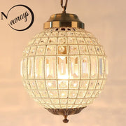 Antique brass crystal empire ball chandelier with clear faceted prisms in grid pattern for living room decorbites light