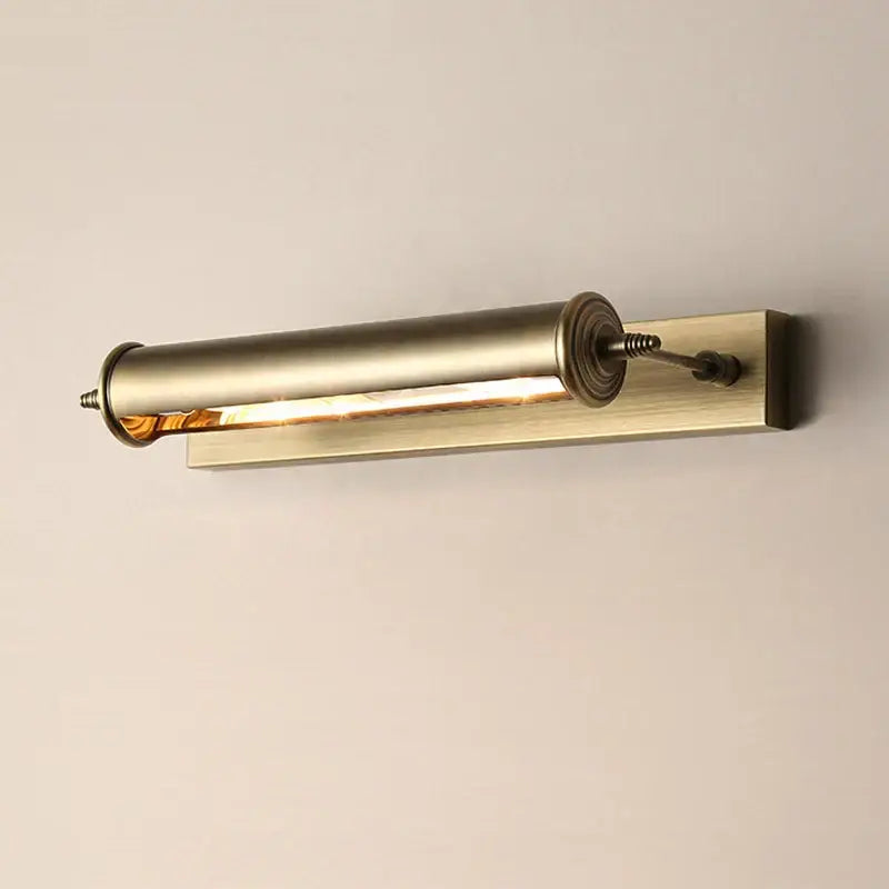 Antique bronze bathroom wall lamp with brass finish glass vanity light featuring a cylindrical filament bulb for decorbites bronze bathroom