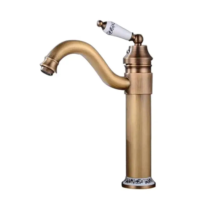 Antique bronze finish bathroom sink faucet with swivel spout brass finish decorbites bronze finish single handle
