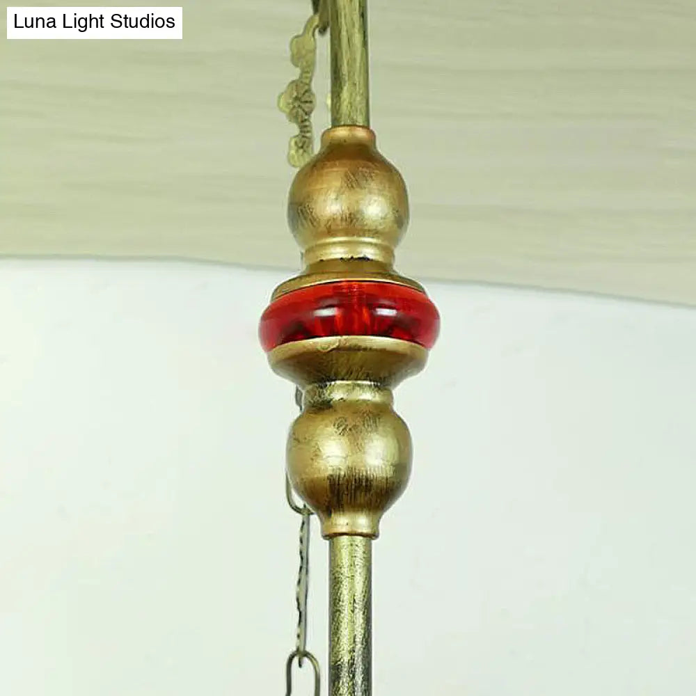 Lámpara de araña mediterránea antigua de bronce con pantalla de piedra - 2/3 luces, 30/40 cm de ancho