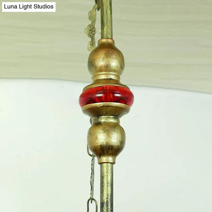 Lámpara de araña mediterránea antigua de bronce con pantalla de piedra - 2/3 luces, 30/40 cm de ancho