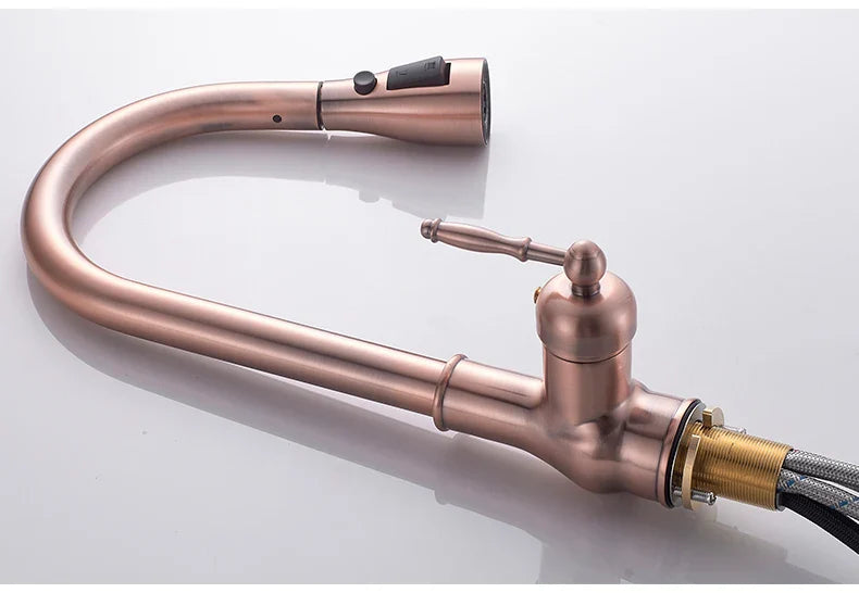 Antique Bronze Pull Out Kitchen Faucet
