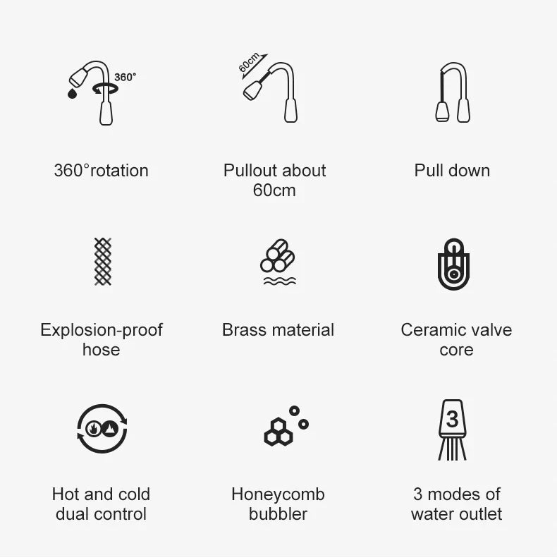 Antique Bronze Pull Out Kitchen Faucet