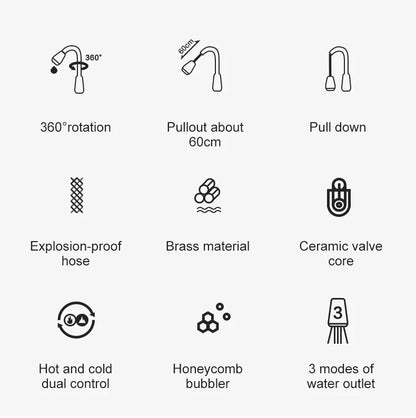 Antique Bronze Pull Out Kitchen Faucet