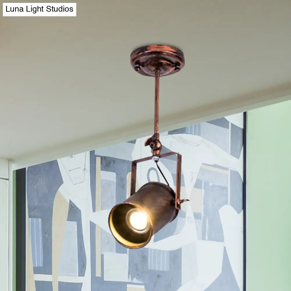 ديكوربايتس™ - مصباح مسار أسطواني عتيق - تركيبات سقف من الحديد المطاوع للمقهى