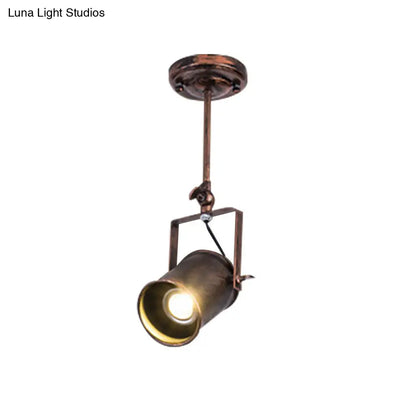 ديكوربايتس™ - مصباح مسار أسطواني عتيق - تركيبات سقف من الحديد المطاوع للمقهى