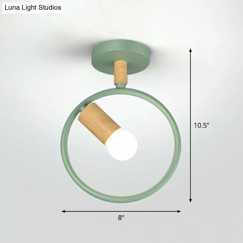 DecorBites™ Lámpara de techo semiempotrada de hierro con marco antiguo - 1 luz para pasillo
