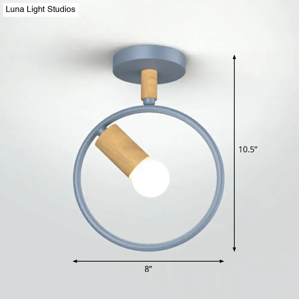DecorBites™ Lámpara de techo semiempotrada de hierro con marco antiguo - 1 luz para pasillo