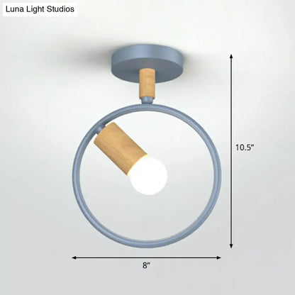 DecorBites™ Lámpara de techo semiempotrada de hierro con marco antiguo - 1 luz para pasillo