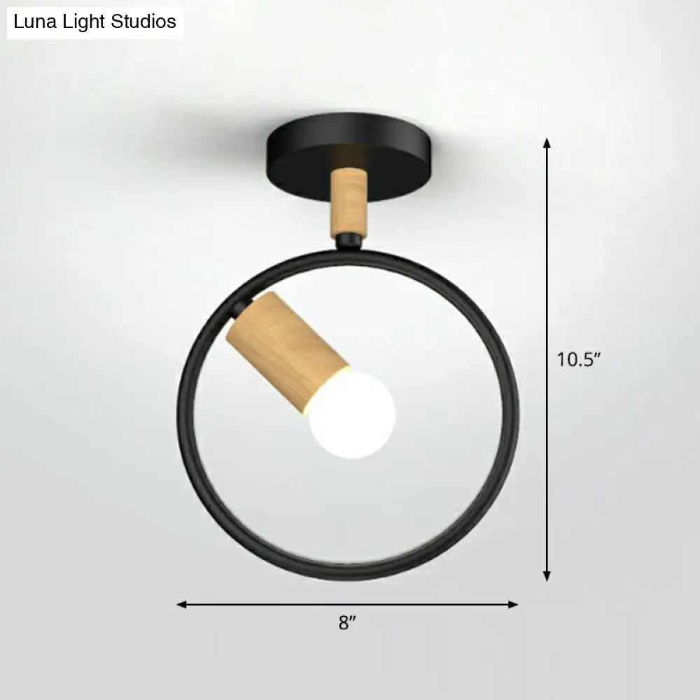 DecorBites™ Lámpara de techo semiempotrada de hierro con marco antiguo - 1 luz para pasillo
