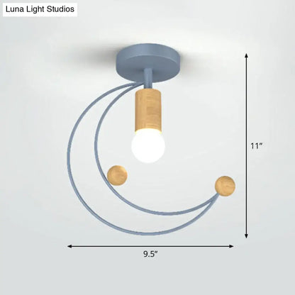 DecorBites™ Lámpara de techo semiempotrada de hierro con marco antiguo - 1 luz para pasillo