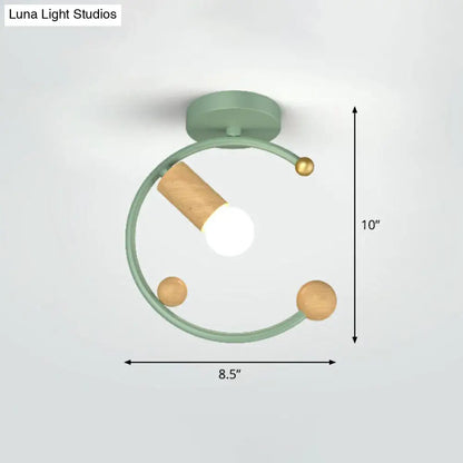 DecorBites™ Lámpara de techo semiempotrada de hierro con marco antiguo - 1 luz para pasillo