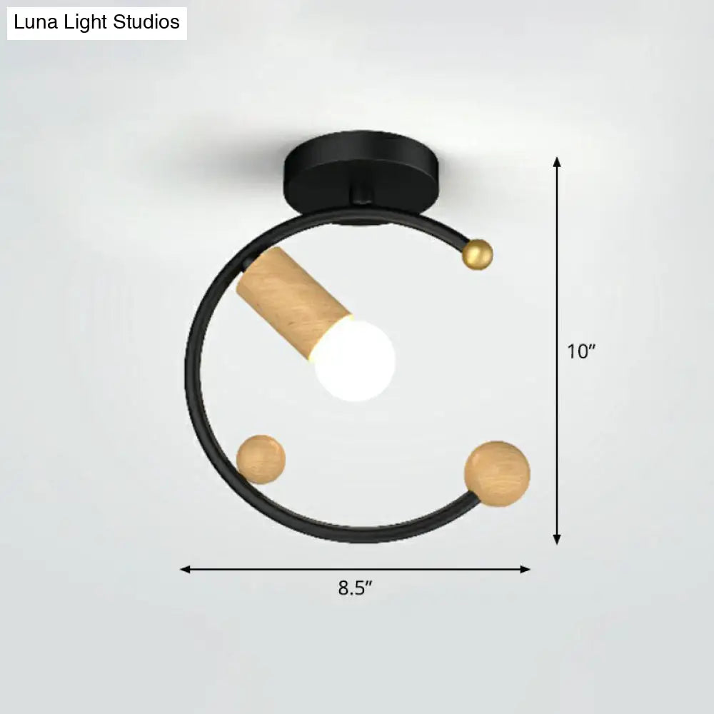 DecorBites™ Lámpara de techo semiempotrada de hierro con marco antiguo - 1 luz para pasillo