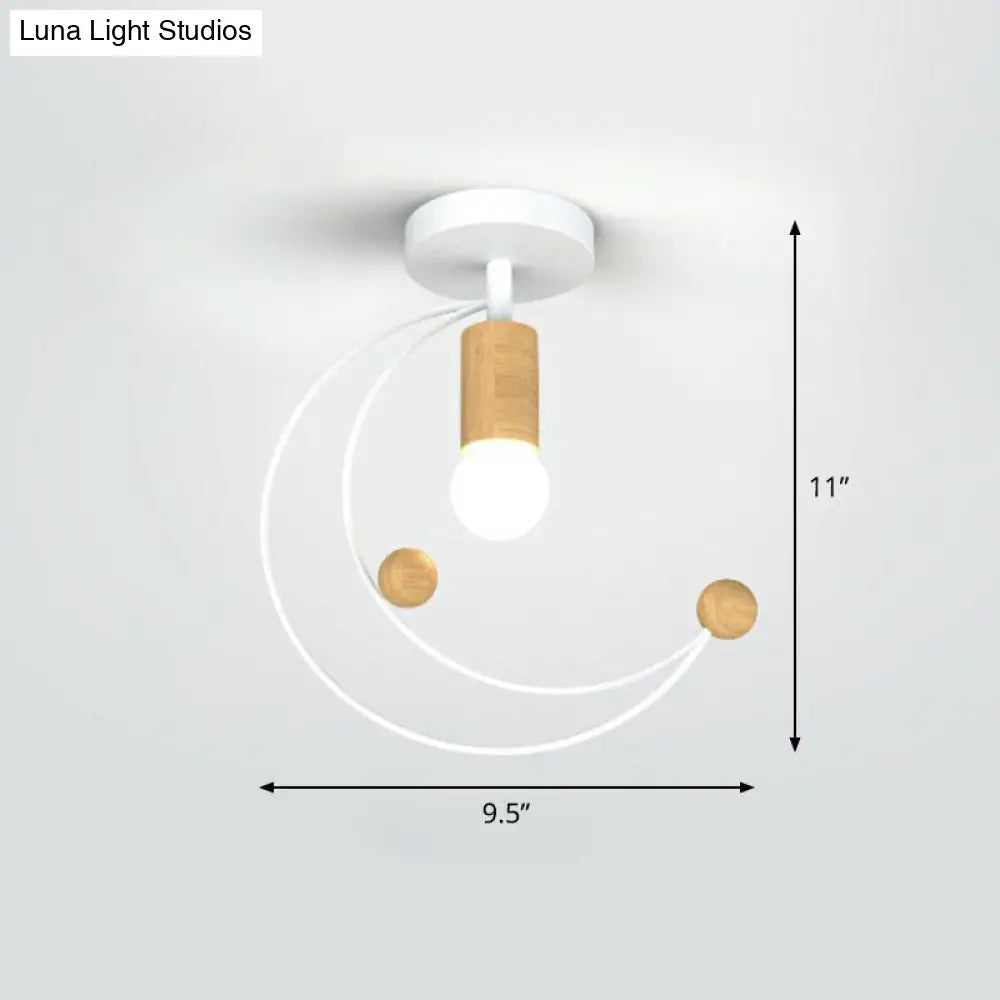 DecorBites™ Lámpara de techo semiempotrada de hierro con marco antiguo - 1 luz para pasillo