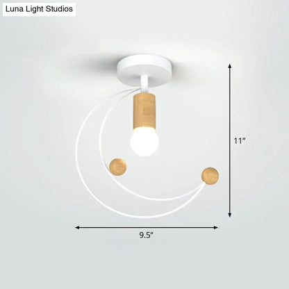 DecorBites™ Lámpara de techo semiempotrada de hierro con marco antiguo - 1 luz para pasillo