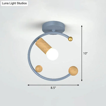 DecorBites™ Lámpara de techo semiempotrada de hierro con marco antiguo - 1 luz para pasillo