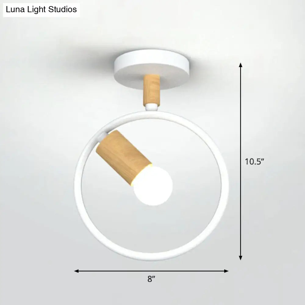 DecorBites™ Lámpara de techo semiempotrada de hierro con marco antiguo - 1 luz para pasillo