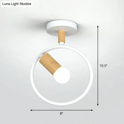 DecorBites™ Lámpara de techo semiempotrada de hierro con marco antiguo - 1 luz para pasillo