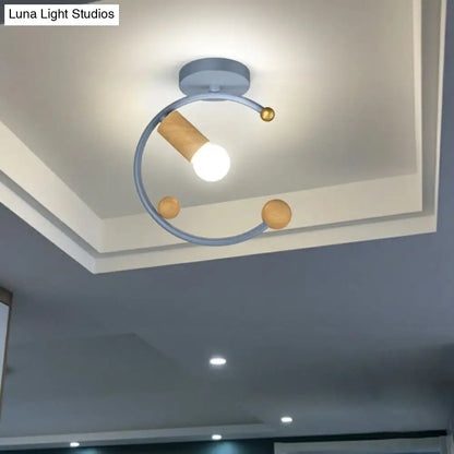 DecorBites™ Lámpara de techo semiempotrada de hierro con marco antiguo - 1 luz para pasillo