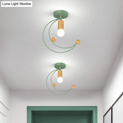 DecorBites™ Lámpara de techo semiempotrada de hierro con marco antiguo - 1 luz para pasillo