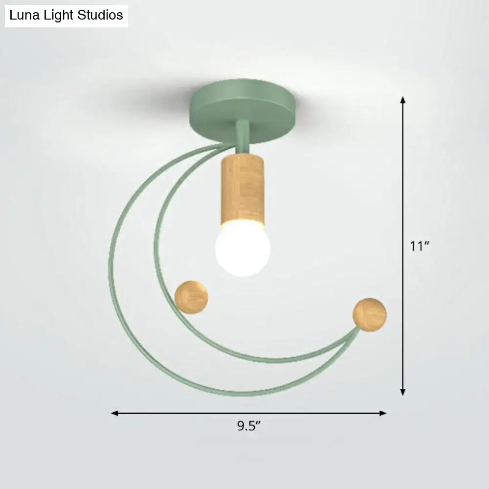 DecorBites™ Lámpara de techo semiempotrada de hierro con marco antiguo - 1 luz para pasillo